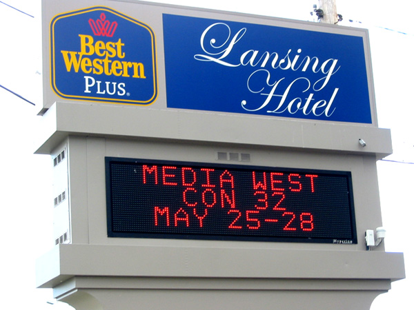 Hotel sign and marquee